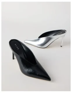 Blaq Claudia Heeled Shoes in Black Glaze