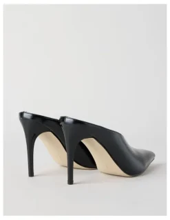 Blaq Claudia Heeled Shoes in Black Glaze