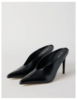 Blaq Claudia Heeled Shoes in Black Glaze
