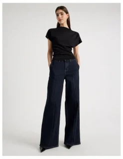 Blaq Dolman Sleeve Knit Top in Black