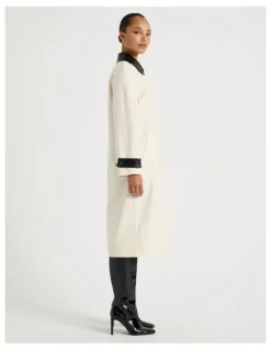 Blaq Duster Coat in Ecru