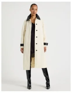 Blaq Duster Coat in Ecru