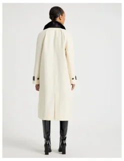 Blaq Duster Coat in Ecru