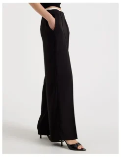 Blaq Elasticated Waist Pant in Black