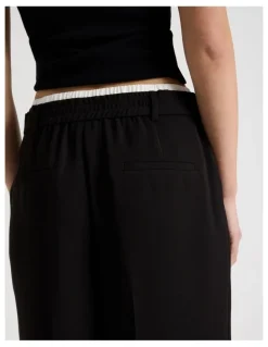 Blaq Elasticated Waist Pant in Black