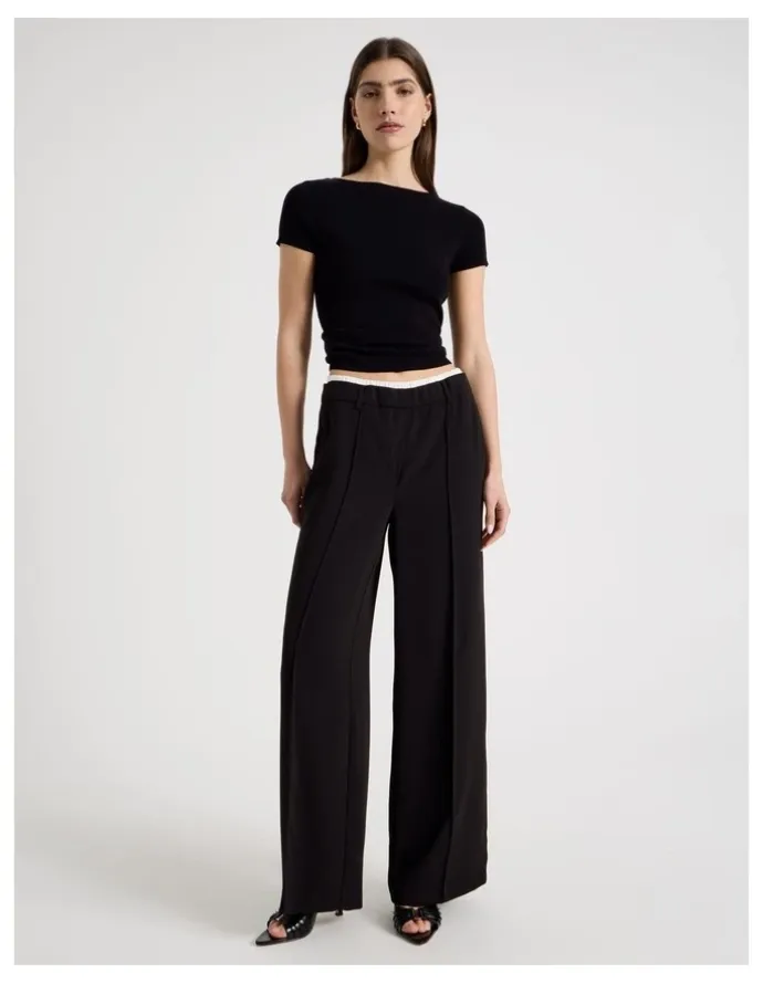 Blaq Elasticated Waist Pant in Black