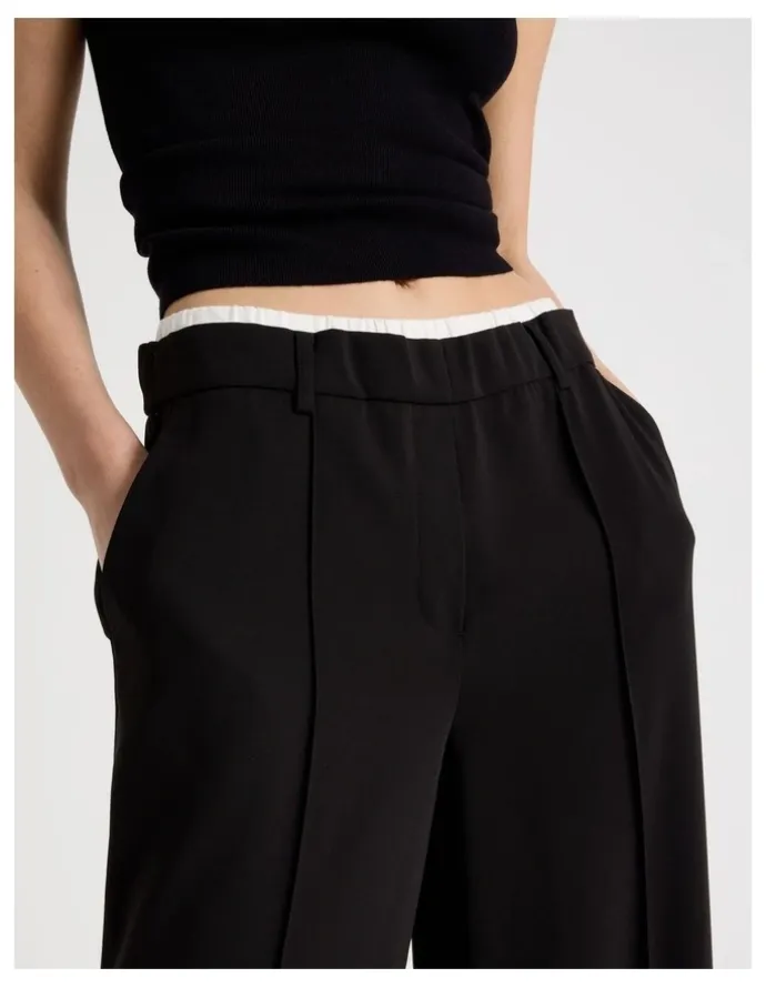 Blaq Elasticated Waist Pant in Black
