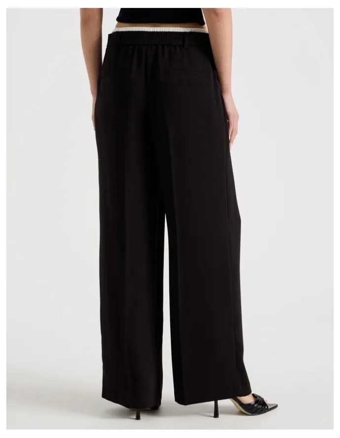 Blaq Elasticated Waist Pant in Black