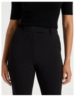 Blaq Mid Rise Slim Pant in Black