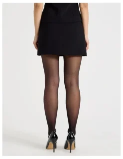 Blaq Petite Tailored Mini Skirt in Black