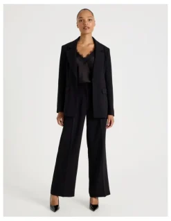 Blaq Single Breasted Blazer in Black