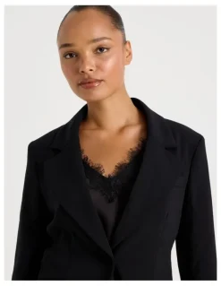 Blaq Single Breasted Blazer in Black