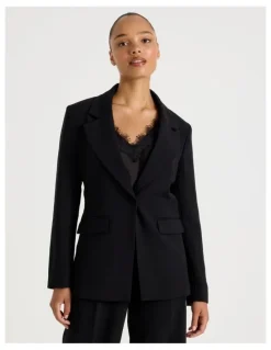 Blaq Single Breasted Blazer in Black