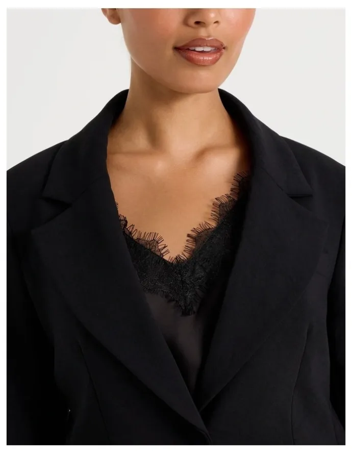 Blaq Single Breasted Blazer in Black