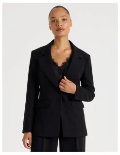Blaq Single Breasted Blazer in Black