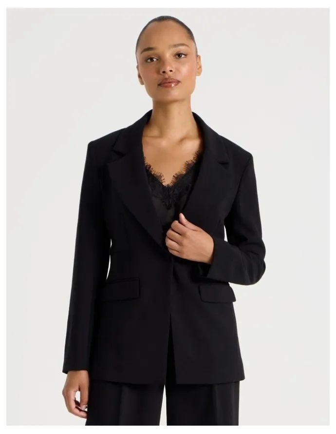 Blaq Single Breasted Blazer in Black