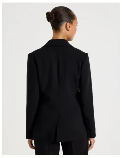 Blaq Single Breasted Blazer in Black