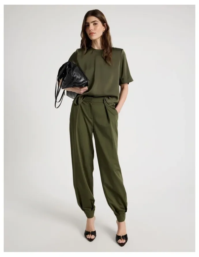 Blaq Soft Balloon Pant in Khaki