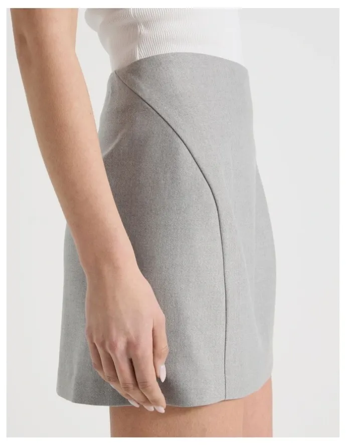Blaq Spliced Mini Skirt in Grey