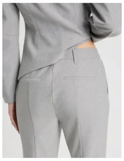 Blaq Split Hem Tailored Pant in Grey