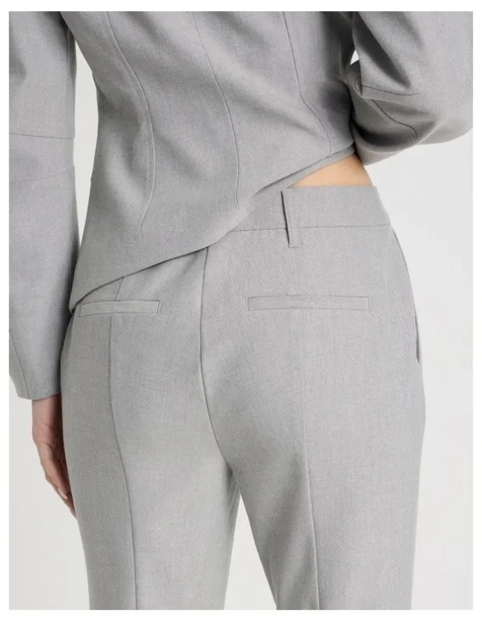 Blaq Split Hem Tailored Pant in Grey