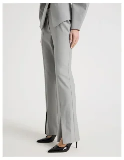 Blaq Split Hem Tailored Pant in Grey