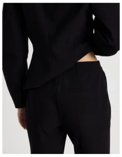 Blaq Split Hem Tailored Pant in Black