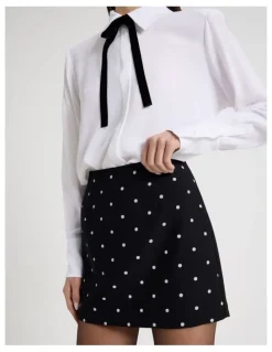 Blaq Spot Mini Skirt in Black