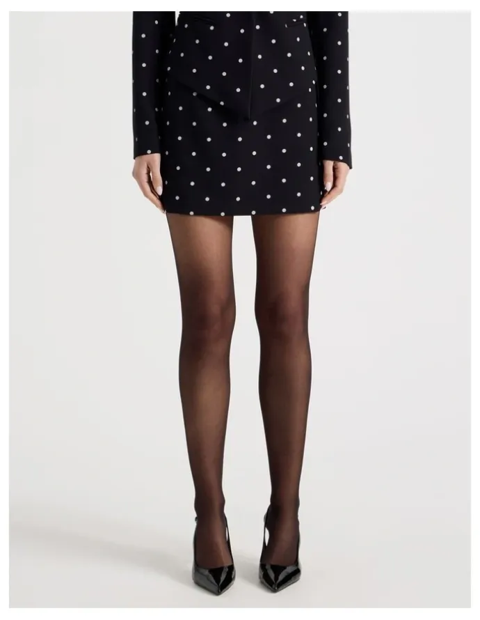 Blaq Spot Mini Skirt in Black