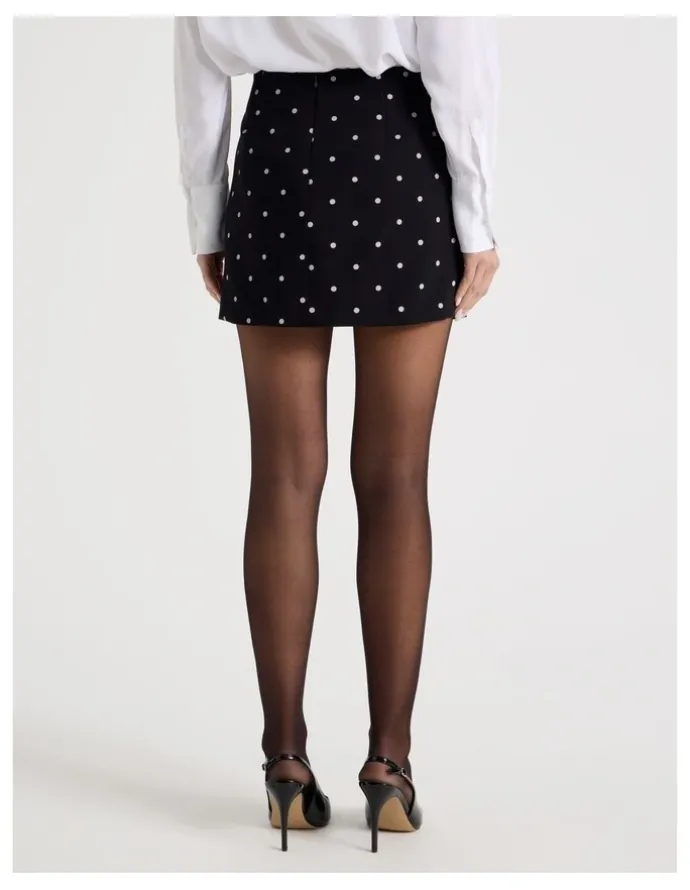 Blaq Spot Mini Skirt in Black