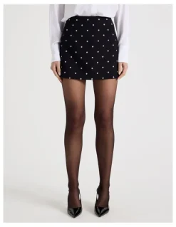 Blaq Spot Mini Skirt in Black