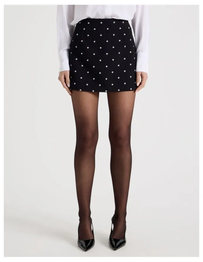 Blaq Spot Mini Skirt in Black