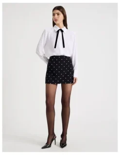 Blaq Spot Mini Skirt in Black