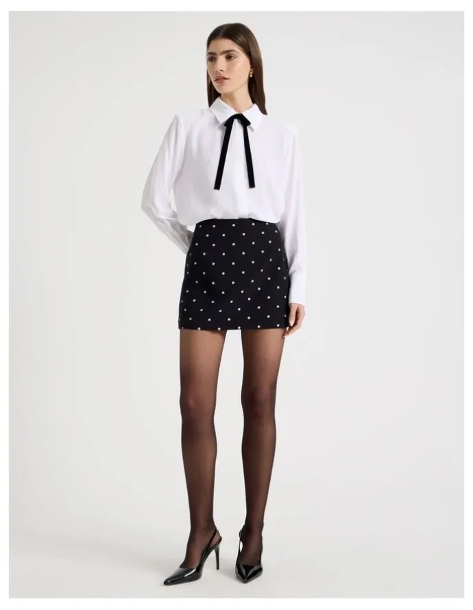 Blaq Spot Mini Skirt in Black