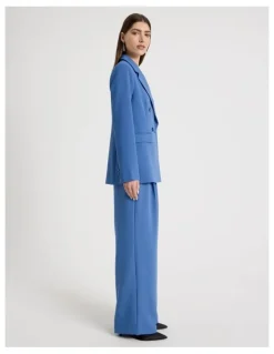 Blaq Double Breasted Blazer in Blue