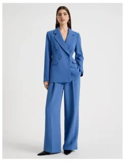 Blaq Double Breasted Blazer in Blue