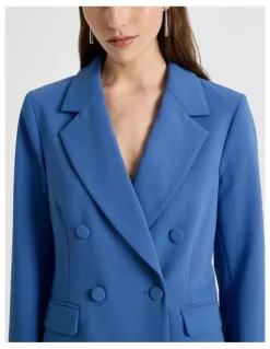Blaq Double Breasted Blazer in Blue