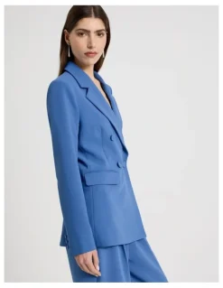 Blaq Double Breasted Blazer in Blue