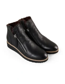 Blue Illusion Anais Double Zip Boot in Black