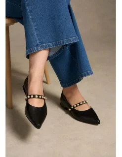 Blue Illusion Audrey Ballet Flat in Black