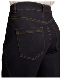 Blue Illusion Barrel Leg Jean - Dark Denim