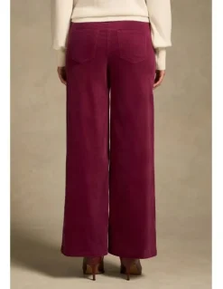 Blue Illusion Bengajean(R) Wide Leg Velvet - Plum