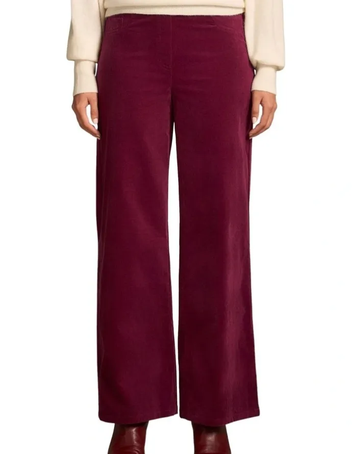 Blue Illusion Bengajean(R) Wide Leg Velvet - Plum