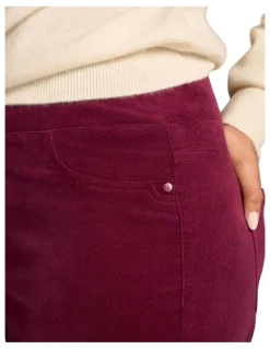 Blue Illusion Bengajean(R) Wide Leg Velvet - Plum
