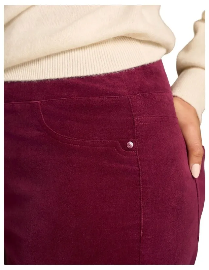 Blue Illusion Bengajean(R) Wide Leg Velvet - Plum
