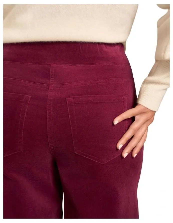 Blue Illusion Bengajean(R) Wide Leg Velvet - Plum