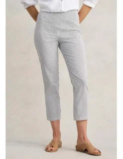 Blue Illusion Bengajean(R) 3/4 Seersucker - Black / White Stripe