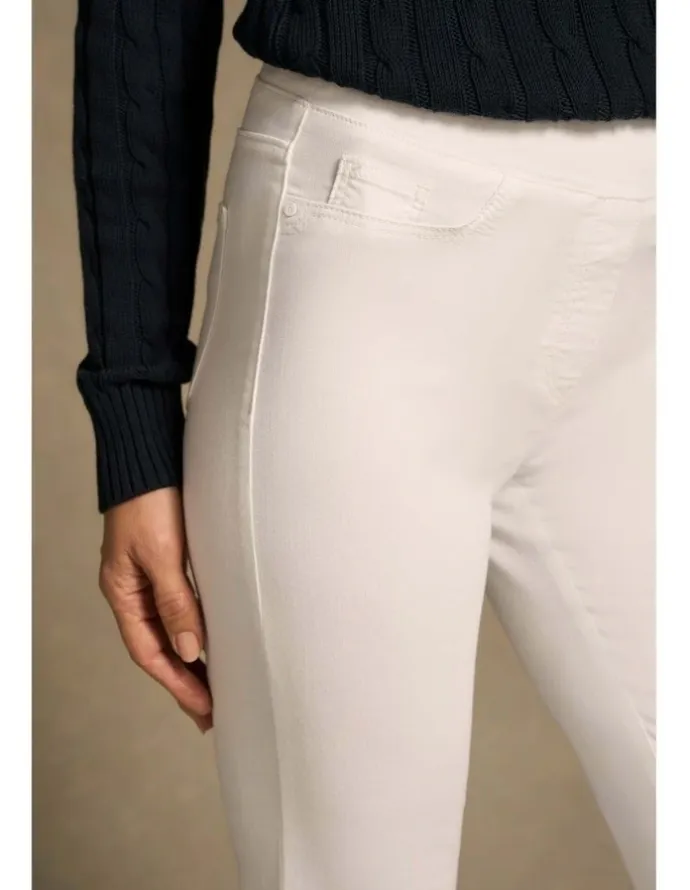 Blue Illusion Bengajean(R) Full Length Straight Leg - White