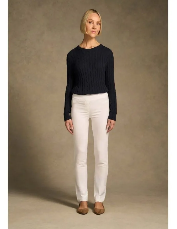 Blue Illusion Bengajean(R) Full Length Straight Leg - White