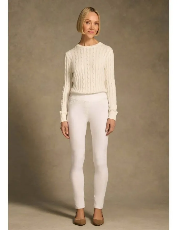 Blue Illusion Bengajean(R) Full Length Skinny Leg - White